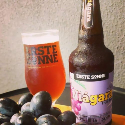 NIÁGARA Estilo: fruit beer de uva ABV 6.5% IBU 18  É de cor negra, corpo médio, amargor equilibrado e aroma frutado. a dark cascadian é uma black ipa que encaixa em qualquer ocasião. com adição de lúpulos cascade e mosaic, realça o aroma de frutas tropicais e resinosas, trazendo uma referência de como ele é conhecido no noroeste dos eua. os maltes torrados trazem notas tostadas.
